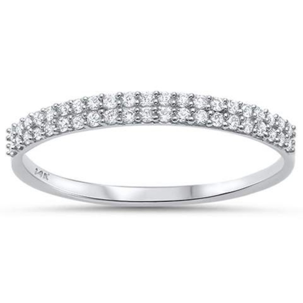 white gold diamond band